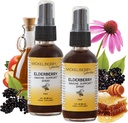Mickelberry Gardens Elderberry Honey Propolis Throat Spray - Suporte Imune Natural e Garganta para Crianças e Adultos, 2 Onças (Pacote de 2)