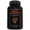 Vitaminas Vitais Suplemento Cerebral Nootrópico Plus - para Memória, Foco, Concentração, Energia Neuro, Claridade - com Cogumelos de Mane de Leão - 60 Cápsulas