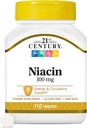 Comprimidos de niacina do século XXI, 100 mg, 110 contagem
