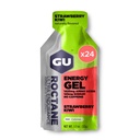 GU Energy Roctane Ultra Endurance Energy Gel, Vegan, Gluten-Free, Kosher, e Dairy-Free On-The-Go Sports Nutrition for Running, Biking, Caminhadas ou Esqui, Morangueiro Kiwi (24 pacotes)