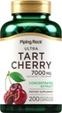 Piping Rock Tart Cherry Extract Cápsulas de Extrato de Pistola para Mulheres e Homens, 7000 mg, 200 comprimidos