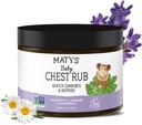 Matys Baby Chest Rub, calmante alívio de congestão Vapor Rub para bebês 3 meses de idade +, limpa e confortante Eucalyptus, lavanda, e camomila para dormir, não-GMO, livre de petróleo, menthol livre, 4,5 oz Tub
