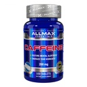 ALLMAX Nutrition Caffeine Pills, Sustained Energy & Pre - Treino Mental Focus, Absorção rápida & Vegan, 200 mg, 100 comprimidos