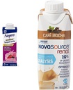 Nepro Nutrition Shake for Dialysis Doentes com 19g de Proteína, 420 Calorias, Berry Misturada, 24 Count and NOVASOURCE Renal Formula for Dialysis Doentes com 475 Calorias, 22g de Proteína, Mocha, 24 Count
