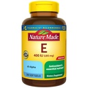 Nature Made Vitamina E 180 mg (400 UI) dl-Alpha, Suplemento dietético para Apoio Antioxidante, 300 Softgels, 300 dias de fornecimento