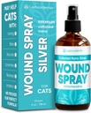 Spray de cuidado de ferida de gato é perfeito com cone de gato . Nano Prata + clorexidina na composição .. Mordidas, Arranhões, vermelhidão, irritação e suturas após a cirurgia ..