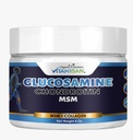 VITAMISAN Premium Glucosamina Orgânica & Creme de Condroitina com HSH, Arnica, & Colágeno