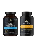 Ancient Nutrition SBO Probióticos Cápsulas, Ultimate, 60 Count + Vitamina D Cápsulas, 90 Count