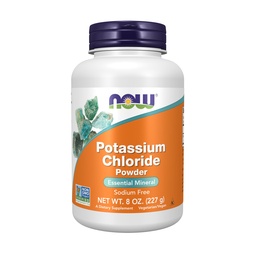 Now Foods Supplements, pó de cloreto de potássio, não-GMO certificado, Essential Mineral*, 8-Ount