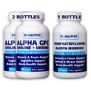 Alpha GPC e Uridina 2X 60 Cápsulas + Fosfatidilserina e Bacopa 1x 120 Cápsulas, 2 meses de Fornecimento