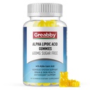 Ácido Alfa Lipóico 600mg Gummies, Açúcar gratuito mastigável R Suplemento de Ácido Lipóico para Antioxidante e Suporte do Sistema Nervoso, Brian & Saúde da pele, Sabor abacaxi, 60 Contagem