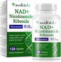 NAD Nicotinamida Riboside Resveratrol 900mg - NAD Suplemento com Resveratrol . Suplemento para Antienvelhecimento, Energia Celular, Reparo de DNA