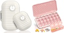 Organizador de pílulas de viagem, 7 dias & organizador de pílulas 3 vezes um dia, 7 dia caixa de pílulas - GloDeals semanalmente organizador de pílulas diária medicina container Dispenser caso para suplemento de óleo de peixe vitamina