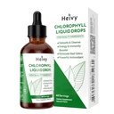 Gotas Líquidas de Clorofila Heivy, Suplemento Líquido de Clorofila, Gotas de Clorofila para Desodorizante Interno, Pele Radiante, Detox, Antioxidante, Suporte Imune, Glúten Livre, Natural Flavored - 2 FL OZ