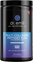 DR. NUTRIÇÃO EMIL Multi Colágeno Peptídeos Pó - 20g de Pó de Proteína de Colágeno Hidrolisado Não-Flavorado com Ácido Hialurônico para Cabelo, Pele, Unhas e Articulações - 15 Servings