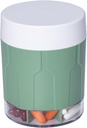 Betife extra grande suplemento organizador, garrafa organizador de pílulas semanal, dispensador diário de pílulas com 7 grandes compartimentos, organizador para segurar 7 dias de medicação de vitamina, 21 rótulos e uma escova de limpeza (verde)