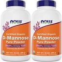 AGORA Alimentos puros, orgânicos D-Mannose 10 onças em pó (Pacote de 2) - Limpeza de bexiga e trato urinário Suplemento de saúde - Não-GMO - Vegan Friendly - 2000mg / 2 Grams por serviço