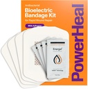 Kit de bandagem bioeléctrica PowerHeal para cuidados de feridas e cura rápida – 3 camadas w/Bioelectric Pad, Absorvente Pad, Adesive + Wound Hydrogel – para cortes, abrasões, bolhas, queimaduras – 4” x 4”
