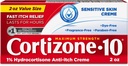 Cortizone 10 Concentração máxima sensível creme anti-Itch da pele, 1% hidrocortisona, 2 onças.