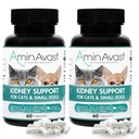 AminAvast Kidney Support Supplement for Cats and Small Dogs, 300mg 2-Pack - Promove a função natural do rim - Aids na saúde e vitalidade dos rins do envelhecimento - Administração fácil - 60 cápsulas de aspersão