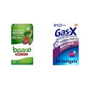 Beano Food Enzima Suplemento dietético . Ajuda Digest Gas-causing Foods .. 150 comprimidos e gás-X dosagem máxima de gás Softgels com Simethicone 250 mg para Bloating Relief - 50 contagem