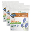 Jardim da Vida 100% Linho de terra orgânico Semente, Frio Moído Premium Flaxseed Golden Refeição para Mulheres e Homens, 2g Omega 3, Lignans, 3g Fibra, 3g Proteína, Um Ingrediente, Conservative Free, 28 Servings (Pacote de 3)