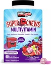 Fator de força Crianças Multivitamin Super mastiga, Crianças Vitaminas para apoiar bem-estar, saúde imunitária, saúde ocular, & Mais com 18 vitaminas, minerais, & antioxidantes, 2 meses de fornecimento, multi-flavor, 60 mastigadores macios