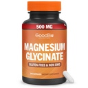 Glicenato de Magnésio - Suplemento de Magnésio de Alta Absorção 500mg por serviço para alívio do estresse, sono, saúde do coração e osso, suporte nervoso - Não-GMO, sem glúten, gentil no estômago, 240 cápsulas