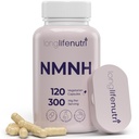 LongLifeNutri NMNH 300mg (Dihydronicotinamida Mononucleotide) - 120 Cápsulas Vegan, Fornecimento de 2 meses, NMN Alternativa, Suplemento NAD de Energia & Longevidade, Testado em laboratório, Made in USA
