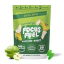 FocusFuel Energy Chews – Green Apple Flavor (15 Servings) – 100mg Cafeína + B12, Magnésio, Alpha GPC – Boost Focus & Energy – No Crash or Jitters