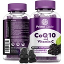 Código Prime CoQ10 Gummies 200mg com vitamina C – Coenzima Q10 Suplemento antioxidante para suporte energético celular – Fácil de tomar Vegan Gummies para adultos – 60 Contagem