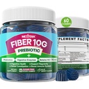 Gummies de fibra para adultos, Açúcar grátis 10g Prebiótico Suplemento de fibra com enzimas digestivas, Probióticos & 100mg Betaína para Digestivo & Gut Saúde e Regular Movimento Bowel, Vegan, Gelatina Livre, 60ct