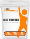 BulkSuplements.com MCT Powder - Triglicerídeos de cadeia média, de MCT Óleo de coco, MCT Pó de óleo - MCT Suplemento de Energia - Gluten Free, 10g por serviço, 100g (3,5 onças) (Pacote de 1)