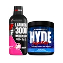 PROSUPPS L-Carnitine 3000 Estimulante Free Liquid Shots (Dragon Fruit) e Mr. Hyde Signature Series pré-treino Energia em pó (Blue Razz)