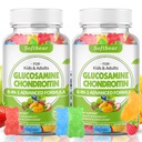 softbear Glucosamina Condroitin Gummies com HSH Triplo Força, Orgânico mastigável Glucosamina Chondroitin Suplemento para o apoio conjunto Vegan Fruit Misto sabor 120 Gummies