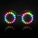 GloFX Óculos LED programáveis - 350 Full Color Modes - USB Rechargeable Light Up Glasses para Edm Music Festival Rave Party Dance Performance Cosplay Costume