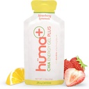 Huma Plus (Eletrólitos duplos) - Chia Energy Gel, Morango Limonada, 24 Gels, 25mg Cafeína - Estômago amigável, Geles de energia de alimentos reais