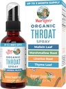 MaryRuth Organics USDA Organic Throat Spray with Mullein Leaf □ Marshmallow Root & Licorice Root & Thyme Leaf □ 4 Herbal Blend □ Não-GMO Vegan