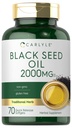 Carlyle Black Seed Oil Softgel Cápsulas para Mulheres e Homens , Suplemento de ervas sem glúten
