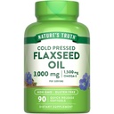 Nature's Truth Flaxseed Oil Softgels □ 90 Contagem frio prensado, sem OGM e sem glúten Suplemento gratuito