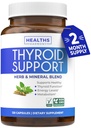 Suporte da tireóide com iodo - 120 cápsulas (Não-GMO) Melhorar a sua energia - Ashwagandha Root, Zinco, Selênio, Complexo de Vitamina B12 - Suplemento de Saúde da tireóide para mulheres e para homens - 60 dias de fornecimento