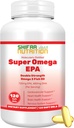 SHIFAA NUTRITION Halal Fish Oil Softgels 120 Ct, dupla força - Halal Omega 3 Fish Oil Supplements. Capturado selvagem, não-GMO e purificado