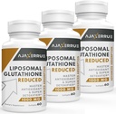 1400 mg Glutationa lipossómica, Complexo de Absorção Superior Suplemento de Glutationa Reduzida com Vitamina C, Ácido Hialurónico, Mestre Antioxidante para Detox Fígado, Cérebro, Pele