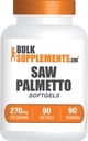 BulkSuplements.com Serra Palmetto Softgels - Serra Palmetto Suplemento, Serra Palmetto 270mg - Suplemento de ervas, sem glúten, 1 Softgel por serviço, 90 contagem (Pacote de 1)