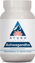 Cápsulas Ayush Herbs Ashwagandha - Ashwagandha para Homens e Mulheres, Suplementos Ashwagandha, Puro pó de raiz Ashwagandha para estresse, 500mg por comprimido - 60 Caplets Vegetarianos (1 contagem)