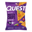 Quest Nutrition Carregado Taco Tortilla Estilo Chips de proteína, 19g de proteína, 4g de carboidrato líquido, baixo carboidrato, sem glúten, 1,1 oz (Pack de 12)