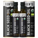 RAWYA Black Seed Oil - Orgânico Frio Pressed Nigella Sativa - Origem turca - USDA Orgânico - Suplemento Natural - Black Cumin Seed Oil - Sabor rico e alta concentração - 250ml garrafa de vidro - 2 Pack