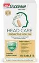 Excedrin Head Care Saúde Proativa com Magnésio, Riboflavina, Vitamina B6, Ácido Fólico e Vitamina B12, Suplemento dietético Suporta Saúde Principal e Conforto Diariamente – 110 Contagem