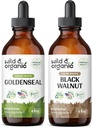 Selvagem e orgânica Goldenseal Tintura 4 fl oz & Black Noz Tintura 4 fl oz