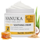 Super Natural Goods Manuka Honey Cream (16 onças) – Hidratação Loção para todos os tipos de pele Adequado para crianças e adultos □ Creme corporal hidratante com real Manuka Honey Aloe Vera Juice e manteiga de cacau